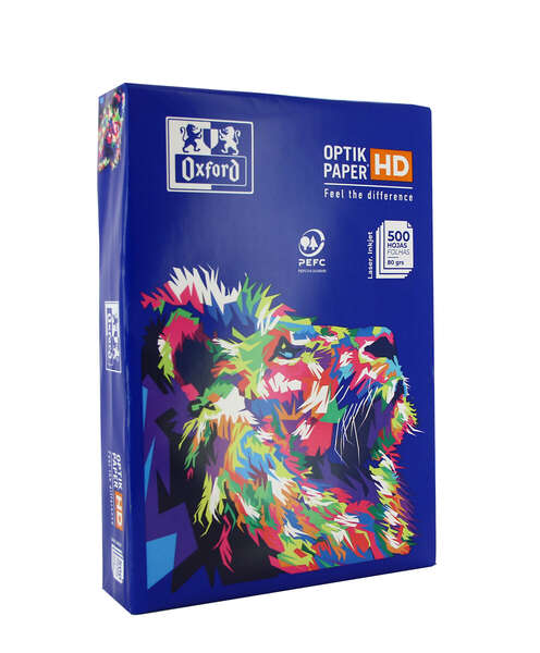 Oxford Optikpaper HD Confezione da 500 fogli di carta per stampante A4 80 g - Compatibile con laser e getto d'inchiostro - Alta qualità di stampa - Colore bianco