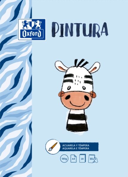 Blocco da pittura per bambini/tempo libero Oxford A4 rilegato - Copertina morbida/retro rigido - 20 fogli da 180 g