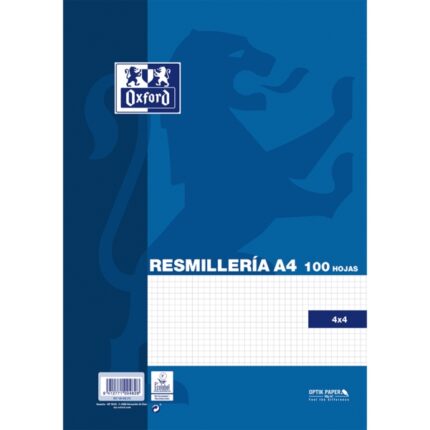 Oxford School Classic Confezione da 100 fogli A4 a quadretti 4x4 - 100430215