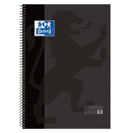 Oxford School Classic A4+ Europeanbook - Copertina rigida - 80 fogli - Colore nero