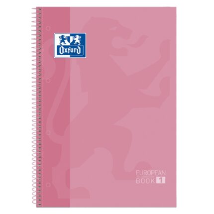 Oxford School Classic A4+ Europeanbook - Copertina estraibile - 80 fogli - Colore rosa bubblegum
