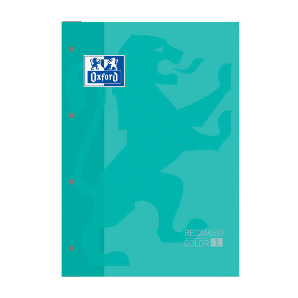 Oxford School Classic Quaderno di ricambio - Formato A4 - Copertina morbida - Rilegatura incollata - Griglia 5x5 - 80 fogli - Colore Ice Mint
