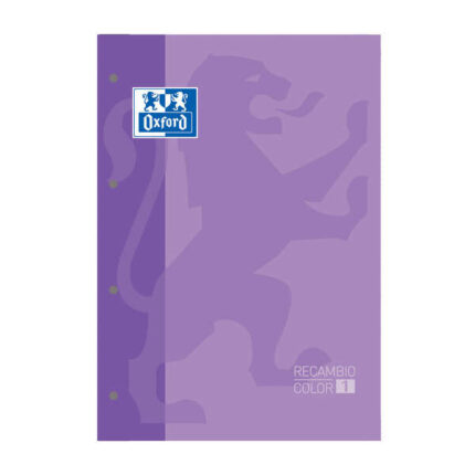 Ricarica Oxford School Classic A4 80 fogli a quadretti 5x5 - Colore della copertina - Copertina color malva