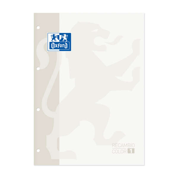 Oxford School Classic Quaderno di ricambio A4 - Copertina morbida - Rilegatura incollata - 80 fogli - Colore bianco
