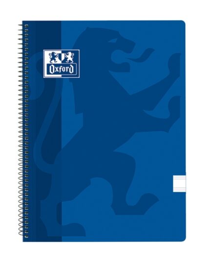 Oxford School Classic Quaderno a spirale con copertina in plastica formato folio - Righe da 2