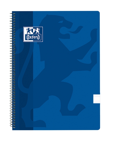 Quaderno a spirale Oxford School Classic con copertina in plastica formato folio - Righe da 3