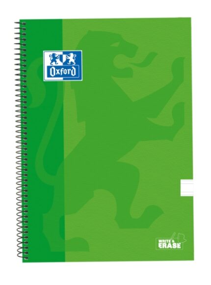 Oxford School Classic Quaderno a spirale con copertina rigida Write&Erase - Formato Folio Righe da 3