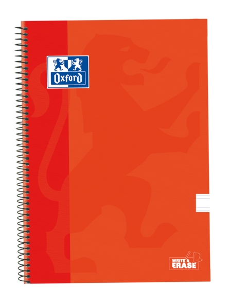 Oxford School Classic Quaderno a spirale con copertina estraibile Write&Erase - Righe da 3 Oxford School Classic Quaderno a spirale con copertina estraibile Write&Erase - Righe da 3