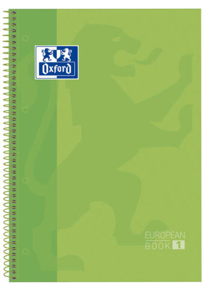 Oxford School Classic Europeanbook 1 A4+ Copertina Extradura - 80 fogli - Colore verde mela