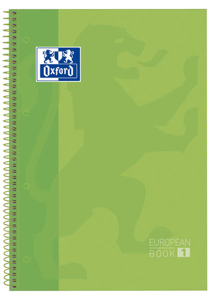 Oxford School Classic Europeanbook 1 A4+ Copertina Extradura - 80 fogli - Colore verde mela