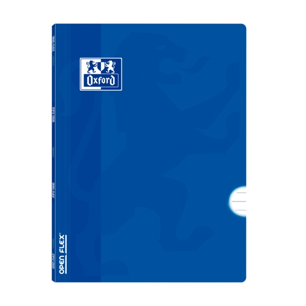 Oxford School Classic Openflex A4 - Copertina in plastica resistente - Quaderno rilegato - 1 riga con margine - 48 fogli - Colore blu