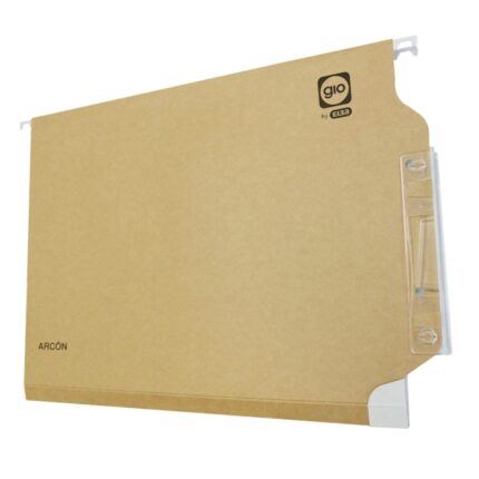 Gio By Elba Cartellina sospesa Arcon A4 240 g - Dorso a V - Capacità max. 100 fogli - Cartoncino bicolore - Vetro di ingrandimento - Etichette bianche incluse