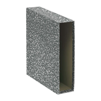 Dohe Custodie per raccoglitori - Formato A4 - Cartone rivestito con carta stampata - per raccoglitore grigio marmorizzato - Naturale
