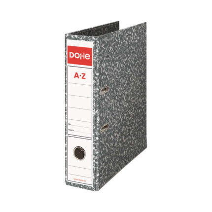 Raccoglitore Dohe A4 naturale marmorizzato - Dorso da 70 mm - Cartone rivestito con carta stampata - Angolari metallici - Anello