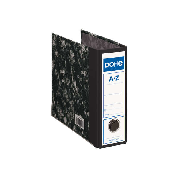 Dohe Cartelle marmorizzate - 300x250 mm - Cartone rivestito con carta stampata - Angolari metallici - Anello e leva di massima qualità - Colore nero