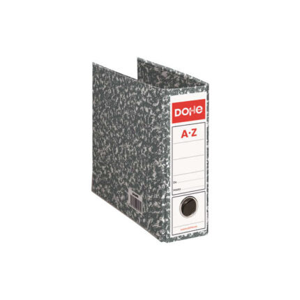 Dohe Cartelle marmorizzate - Cartone rivestito con carta stampata - Angolari metallici - Anello e leva di massima qualità - Colore grigio