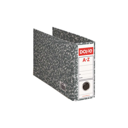 Dohe Cartellina a leva - Formato quarto orizzontale - Misure 287x210x75 mm - Cartone rivestito con carta stampata - Angolari metallici - Anello e leva di massima qualità - Colore grigio marmorizzato
