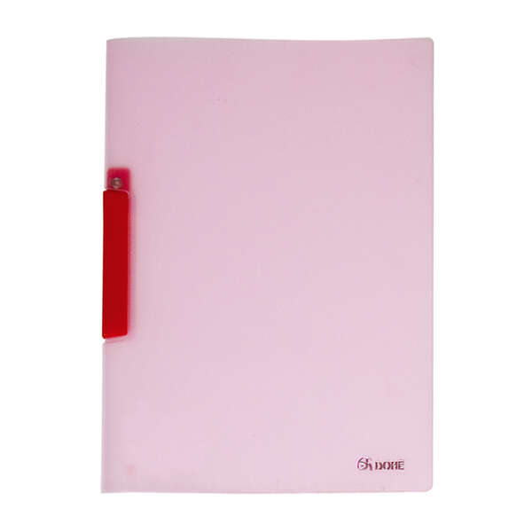 Cartellina Dohe con clip girevole formato A4 - Realizzata in polipropilene traslucido da 450 micron - Colore rosa Cartellina Dohe con clip girevole formato A4 - Realizzata in polipropilene traslucido da 450 micron - Colore rosa