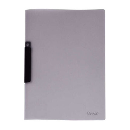 Cartellina Dohe con clip girevole formato A4 - Realizzata in polipropilene traslucido da 450 micron - Colore: Grigio