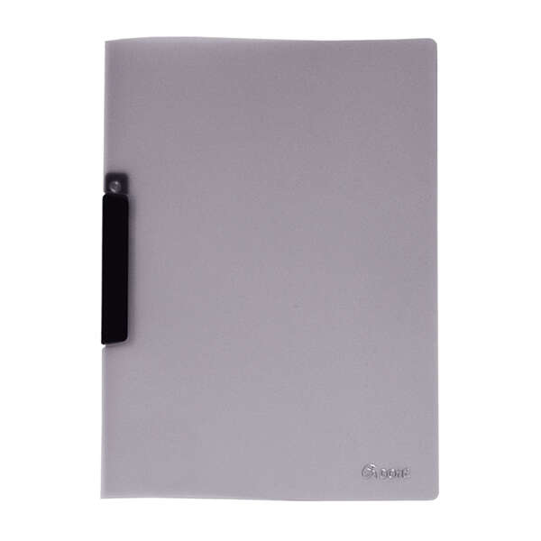 Cartellina Dohe con clip girevole formato A4 - Realizzata in polipropilene traslucido da 450 micron - Colore: Grigio Cartellina Dohe con clip girevole formato A4 - Realizzata in polipropilene traslucido da 450 micron - Colore: Grigio