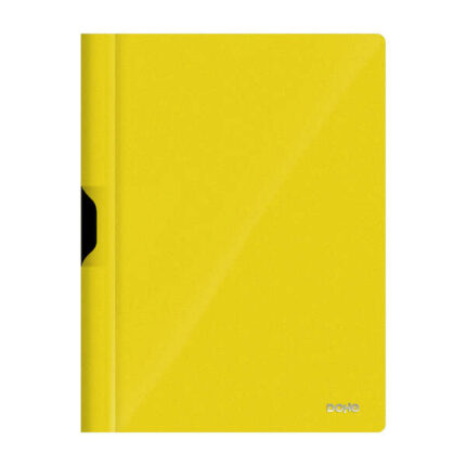 Cartellina Dohe con clip metallica - Formato A4 - Realizzata in polipropilene opaco da 350 micron - Colore giallo