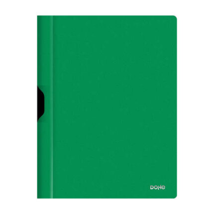 Cartellina Dohe con clip metallica - Formato A4 - Realizzata in polipropilene opaco da 350 micron - Colore verde