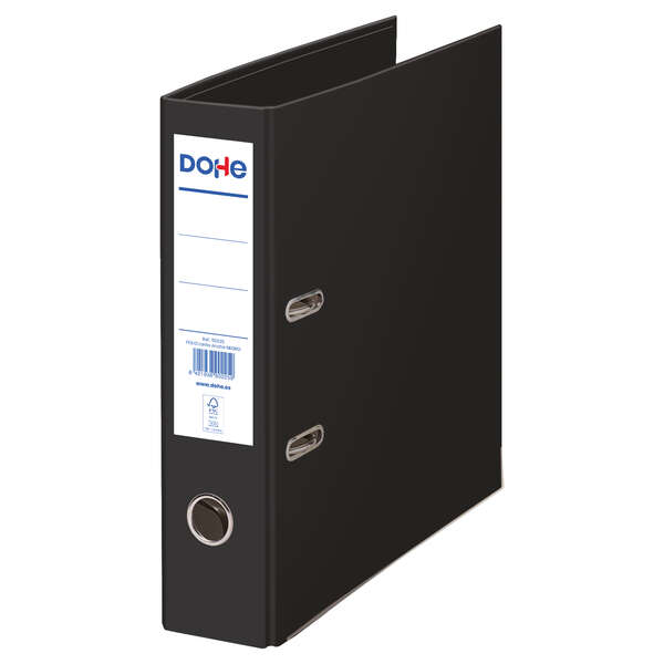 Dohe Ecofile Raccoglitore a leva formato Folio 320x285 mm - Cartone rigido rivestito - Anello