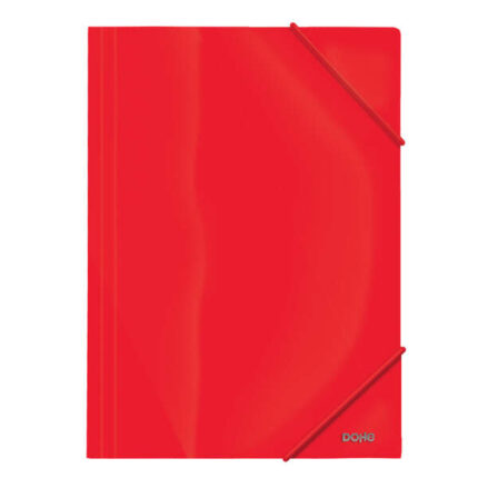 Dohe Cartellina con elastici a tre alette - 600 micron - Realizzata in polipropilene opaco trasparente - Chiusura con elastici rotondi