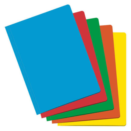 Dohe Confezione da 50 sottocartelle in cartoncino da 180 g formato Folio - Con fessura per fermaglio - Resistenti e durevoli - Ideali per organizzare i documenti - Colori assortiti