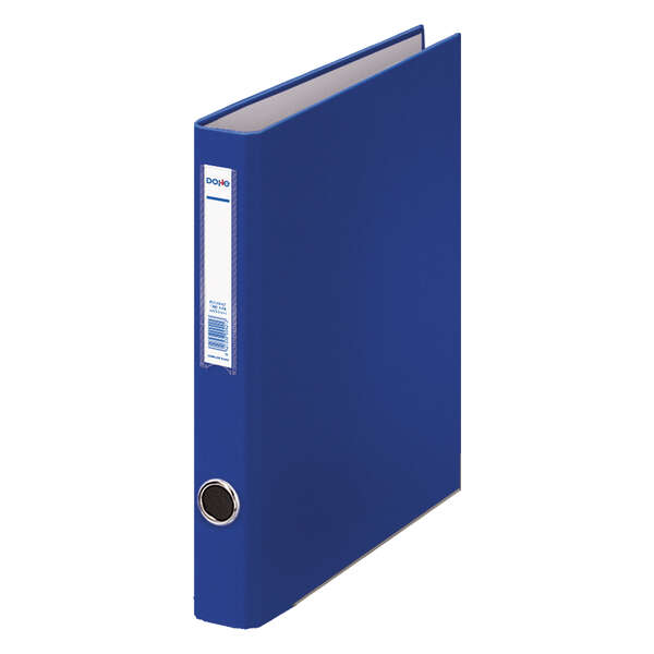 Dohe Cartella a 2 anelli misti da 25 mm - Formato Folio - Dimensioni 285x350x45 mm - Occhiello e portaetichetta sul dorso - Cartone rivestito in polipropilene - Colore blu