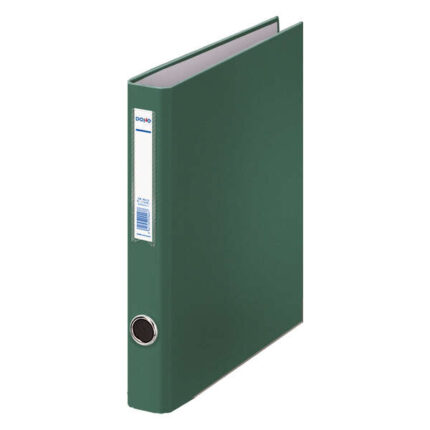 Dohe Cartella con 2 anelli misti da 25 mm formato Folio - Passante e porta biglietti sul dorso - Cartone rivestito in polipropilene - Colore verde