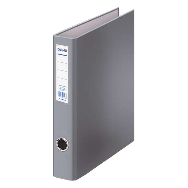 Dohe Raccoglitore a 2 anelli misti 40 mm - Formato A4 - Dimensioni 285x320x60 mm - Occhiello e porta-biglietti sul dorso - Cartone rivestito in polipropilene - Colore grigio