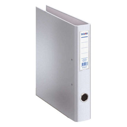 Dohe Raccoglitore a 2 anelli misti da 40 mm - Formato A4 - Dimensioni 285x320x60 mm - Occhiello e porta biglietti sul dorso - Cartone rivestito in polipropilene - Colore bianco