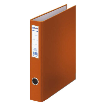 Dohe Raccoglitore a 2 anelli misti 40 mm - Formato A4 - Dimensioni 285x320x60 mm - Occhiello e porta-biglietti sul dorso - Cartone rivestito in polipropilene - Colore arancione