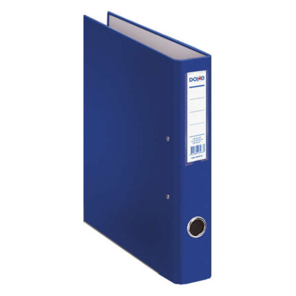 Dohe Cartella con 2 anelli misti da 40 mm - Formato Folio - Dimensioni 285 x 350 x 60 mm - Occhiello e porta biglietti sul dorso - Cartone rivestito in polipropilene - Colore blu