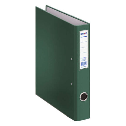 Dohe Cartella a 2 anelli misti 40 mm - Formato Folio - Misure 285x350x60 mm - Occhiello e porta-targhetta sul dorso - Cartone rivestito in polipropilene - Colore verde