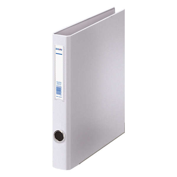 Dohe Cartella a 4 anelli misti 25 mm A4 - Dimensioni 285 x 320 x 45 mm - Occhiello e porta biglietti sul dorso - Cartone rivestito in polipropilene - Colore bianco