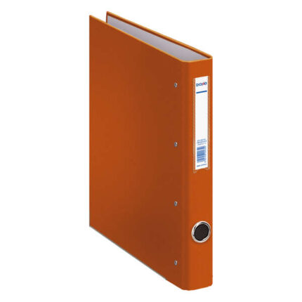 Dohe Raccoglitore a 4 anelli misti 25 mm A4 - Dimensioni 285x320x45 mm - Occhiello e porta-biglietti sul dorso - Cartone rivestito in polipropilene - Colore arancione