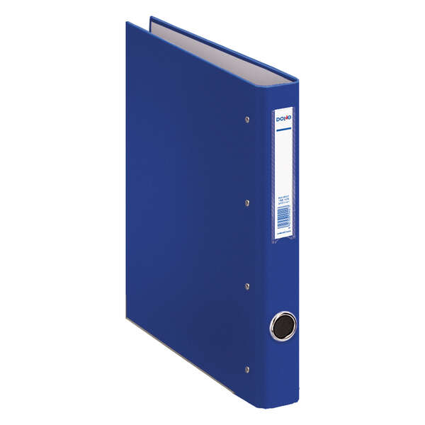 Dohe Raccoglitore a 4 anelli misti da 25 mm formato Folio - Dimensioni 285 x 350 x 45 mm - Occhiello e porta biglietti sul dorso - Cartone rivestito in polipropilene - Colore blu
