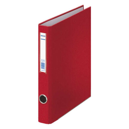 Dohe Cartella a 4 anelli misti 25 mm Folio - Dimensioni 285 x 350 x 45 mm - Occhiello e porta biglietti sul dorso - Cartone rivestito in polipropilene - Colore rosso
