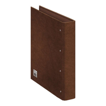 Dohe Raccoglitore a 4 anelli misti 40 mm formato Folio naturale - Cartone rivestito - Carta stampata e plastificata - Colore pelle