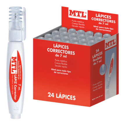 Espositore Dohe da 24 correttori liquidi a matita - Punta metallica per una maggiore precisione - Asciugatura rapida - Copertura efficace - 7 ml