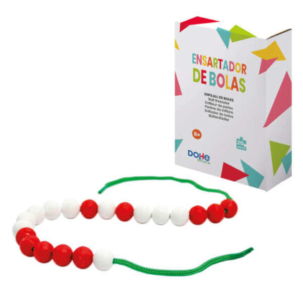 Dohe Materiale didattico - Filo con 20 palline - Permette di lavorare sulla numerazione e sul calcolo - Scomposizioni dei primi 20 numeri - Rappresentazione dei numeri fino a 20