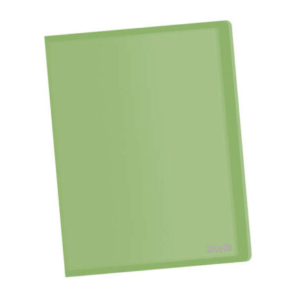 Dohe Raccoglitore con 10 buste A4 - Copertina flessibile in polipropilene - Buste trasparenti termosaldate - Colore verde