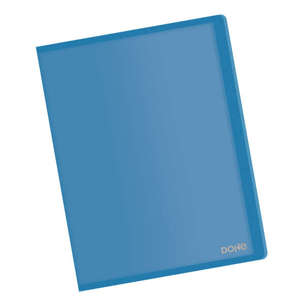 Dohe Cartellina con 10 buste A4 - Copertina flessibile in polipropilene - Buste trasparenti termosaldate - Colore blu