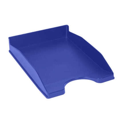 Dohe +Mab Vassoio da tavolo per documenti formato A4 - Dimensioni 255x60x335 mm - Realizzato in polistirene di alta qualità - Impilabile - Materiale riciclabile al 100% - Colore blu