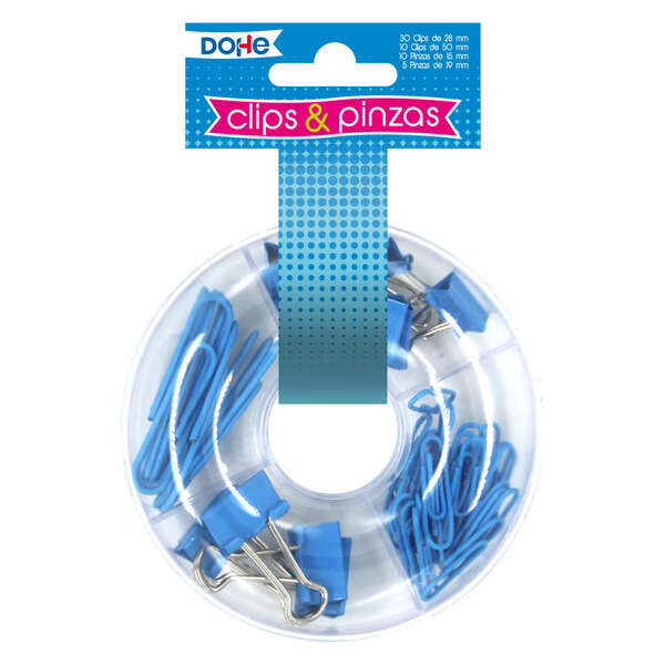 Dohe Set di fermagli - 10 fermagli da 15 mm e 5 fermagli da 19 mm - Varietà di misure per diversi usi