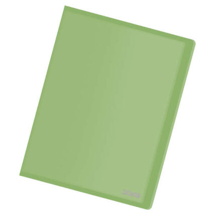 Dohe Raccoglitore con 20 buste trasparenti saldate A4 80 mic - Copertina flessibile in polipropilene - Colore verde