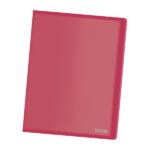 Dohe Raccoglitore con 20 buste trasparenti termosaldate A4 80 mic - Copertina flessibile in polipropilene - Colore rosso