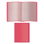 Dohe Raccoglitore con 20 buste trasparenti termosaldate A4 80 mic - Copertina flessibile in polipropilene - Colore rosso - immagine 2